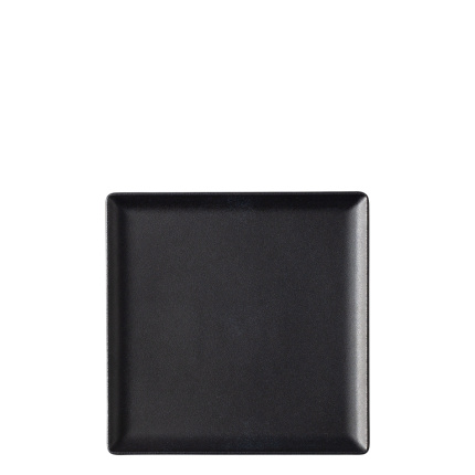 Platte eckig 17 x 17 cm - Basic black matt