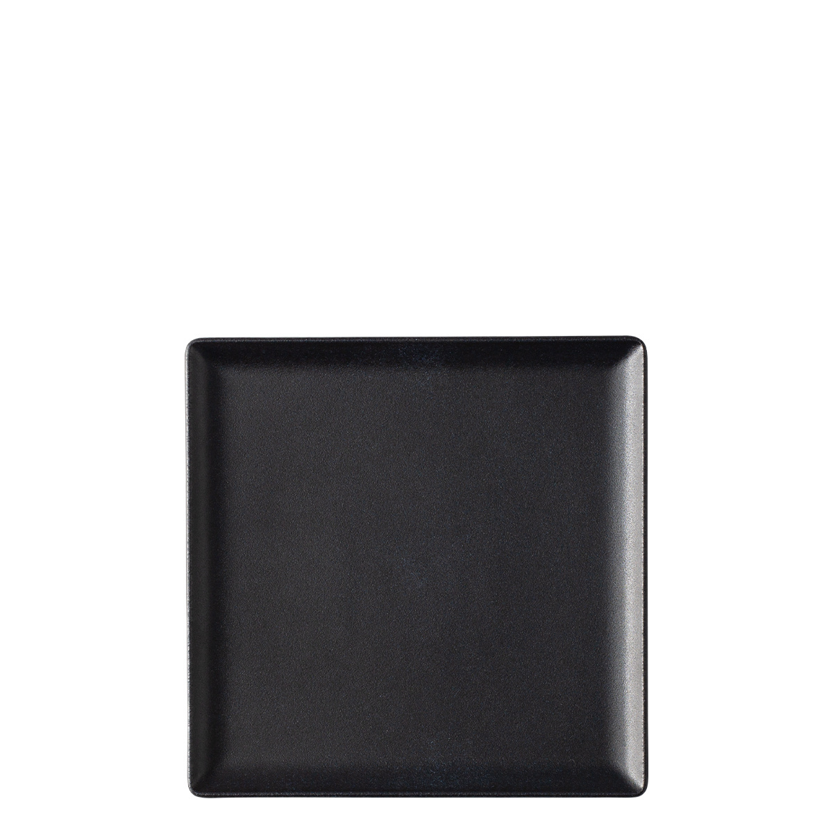 Platte eckig 17 x 17 cm - Basic black matt