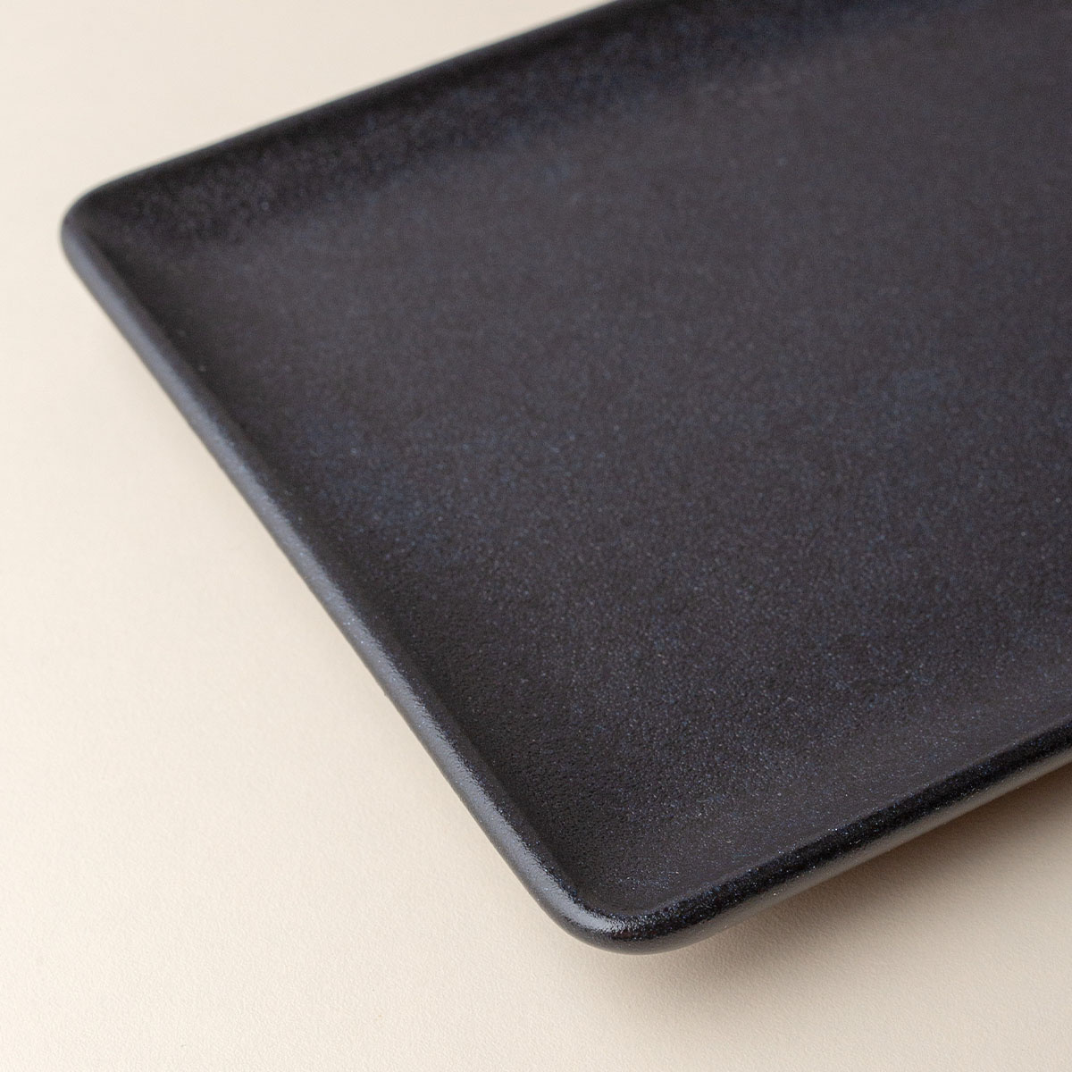 Platte rechteckig 24 x 13 cm - Basic black matt