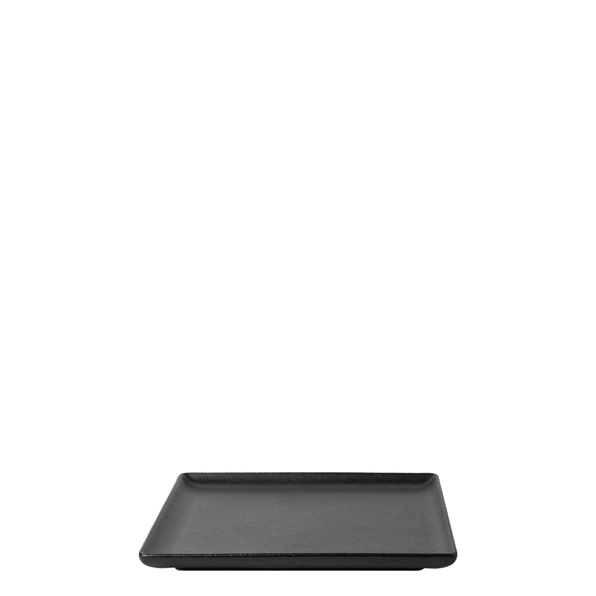 Platte eckig 17 x 17 cm - Basic black matt