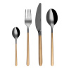 Besteckset 16-tlg. – Porto PVD hellgrau / Champagne Quarz