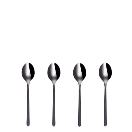 Mokkalöffel 4er Set - Porto PVD dark titanium / schwarz sandgestrahlt