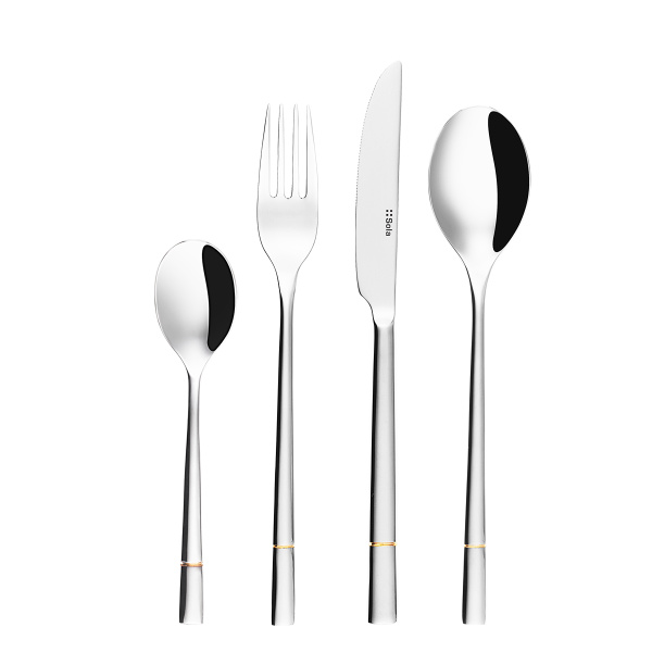 Dessertbesteck-Set 24-tlg. — Luxus Goldrille