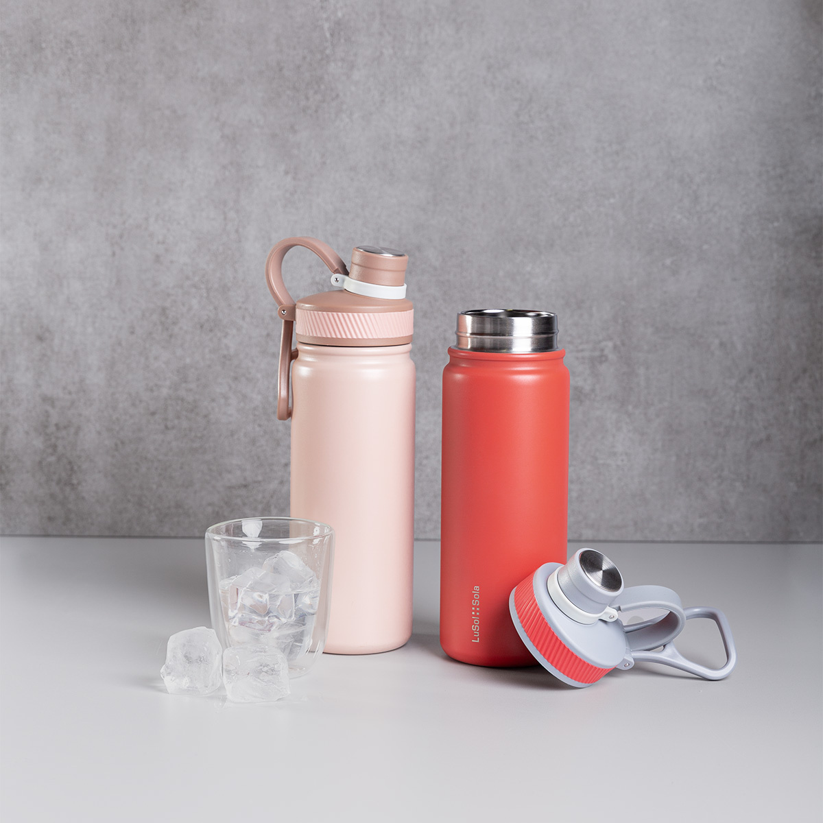 Edelstahlflasche 650 ml rosa matt - to Go