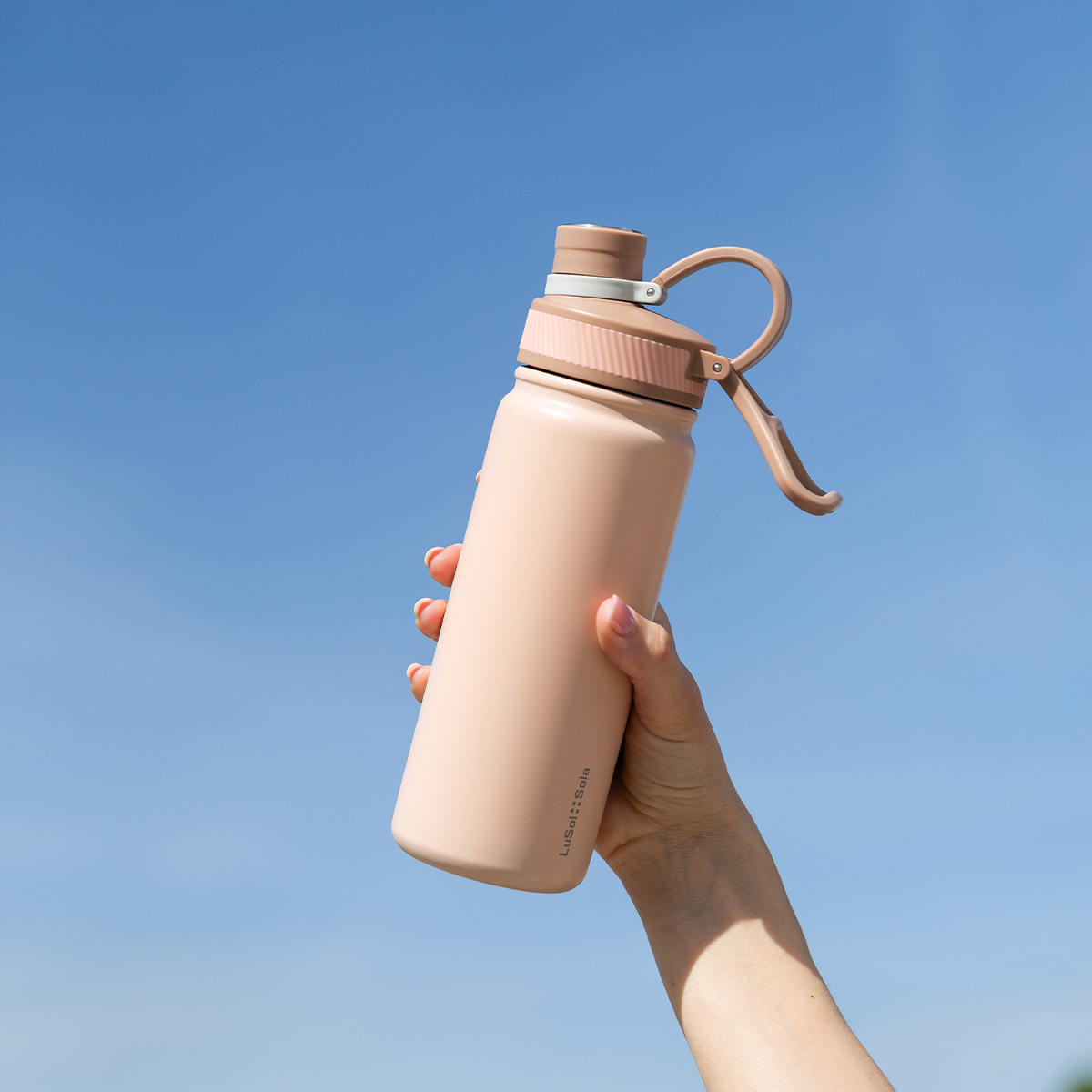 Edelstahlflasche 650 ml rosa matt - to Go