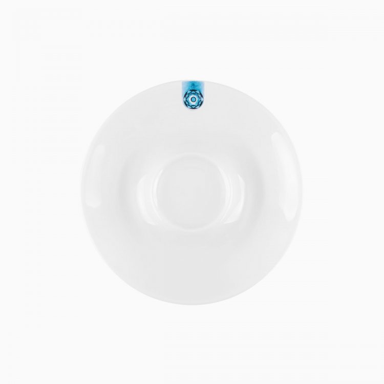 Kaffee-/Teeuntertasse mit blauem Ornament 15 cm – Gaya RGB